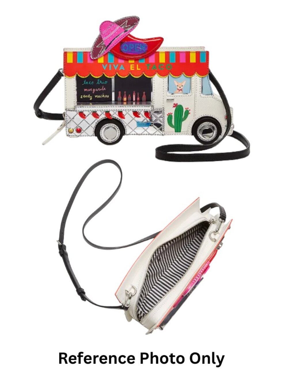 Kate Spade New York Haute Stuff Taco Truck Clutch with Straps - RARE - Pre-Loved - Picture 9 of 10